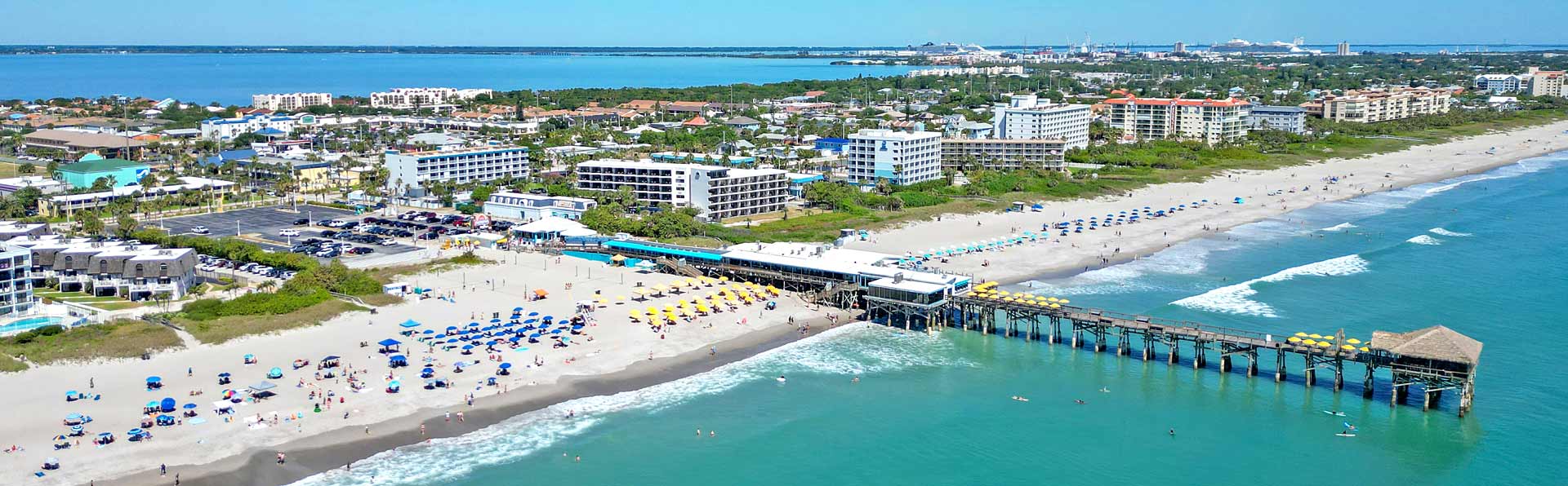 Cocoa Beach fishing pier at sunrise