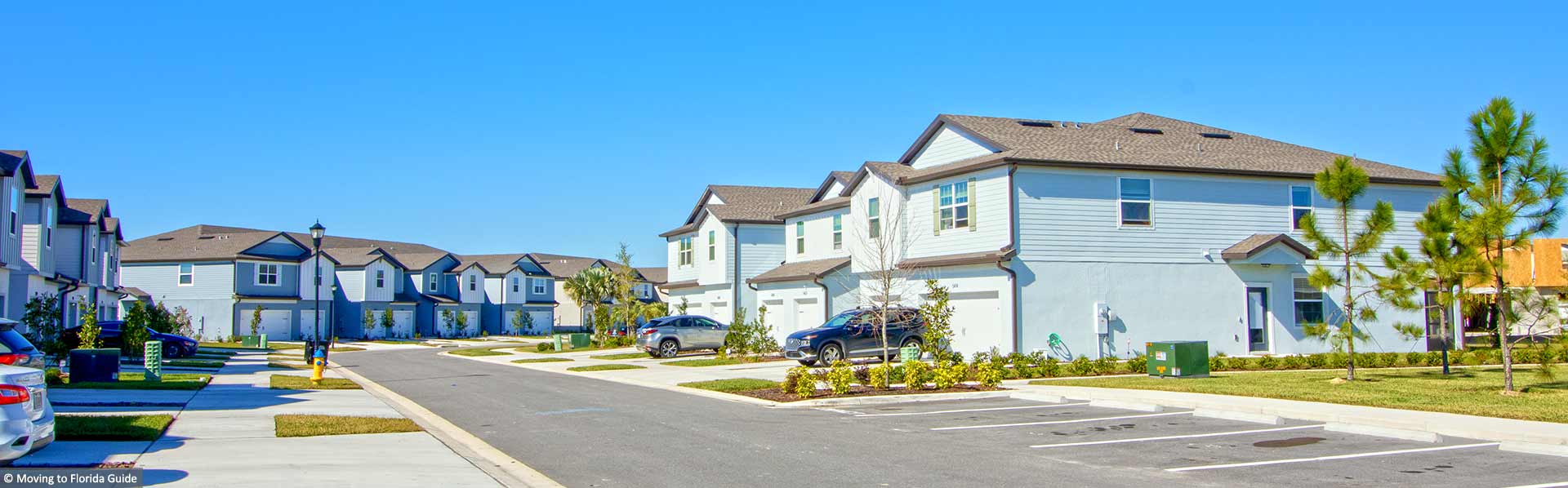 two story town homes in a community