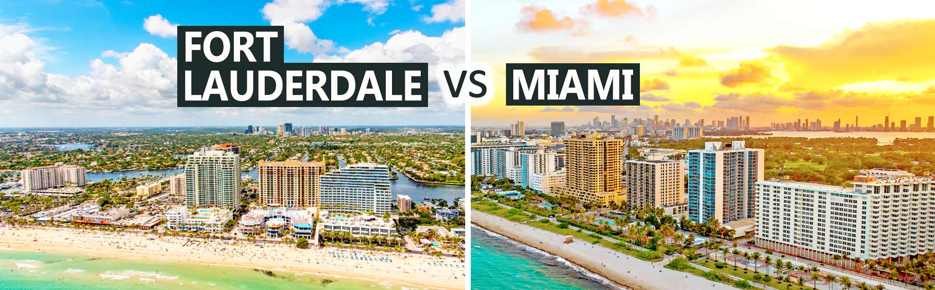 coastlines of Fort Lauderdale and Miami