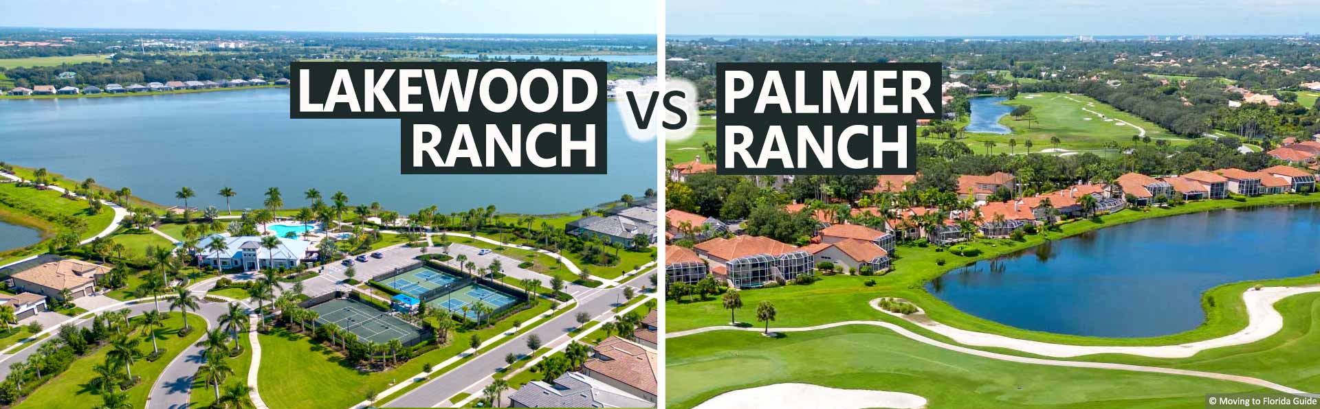 aervial views of lakewood ranch and palmer ranch
