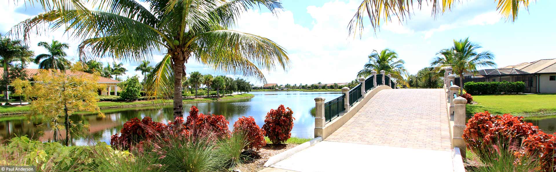 Florida residential community with water views