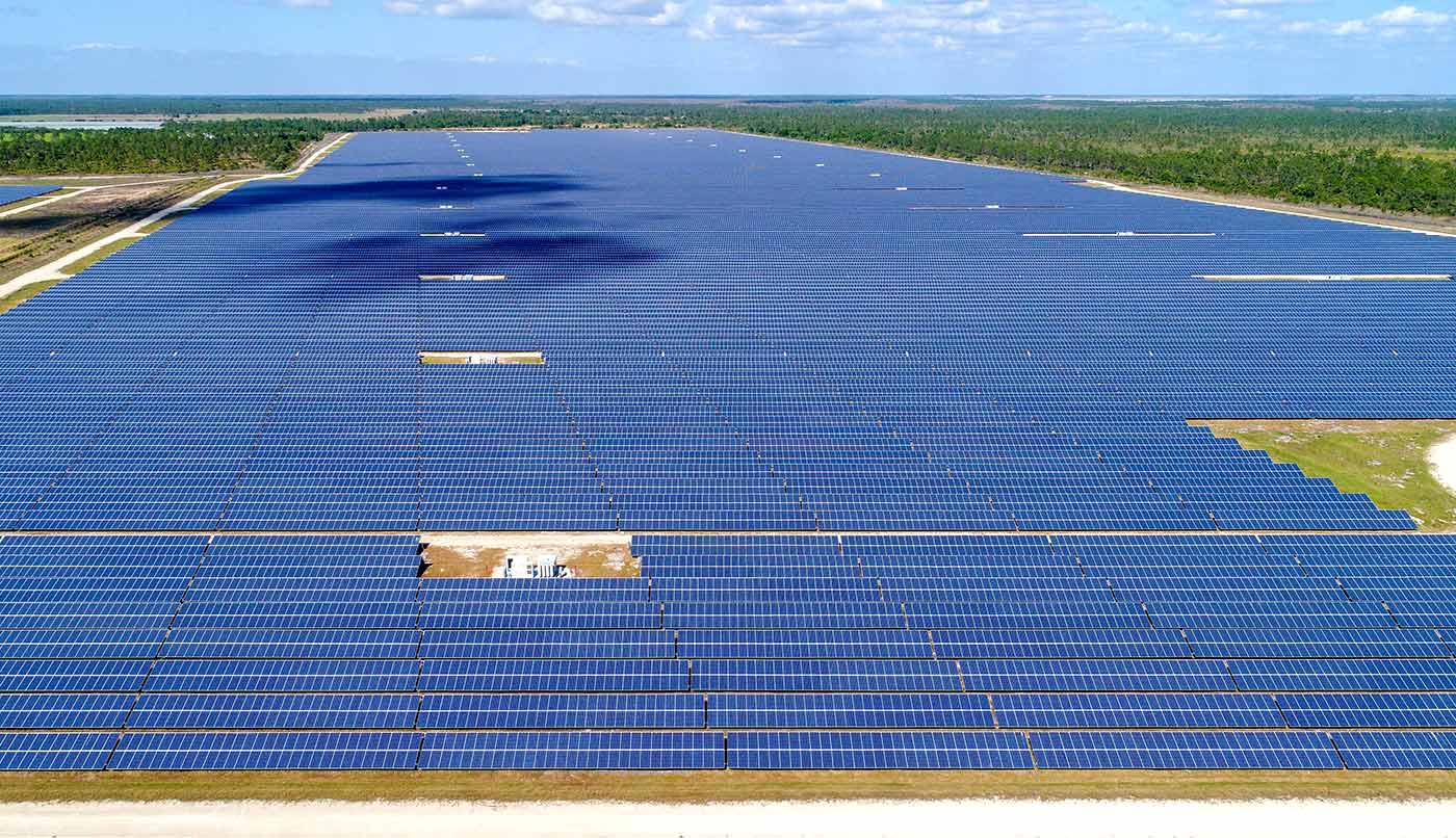 Babock Ranch, Florida large solar field