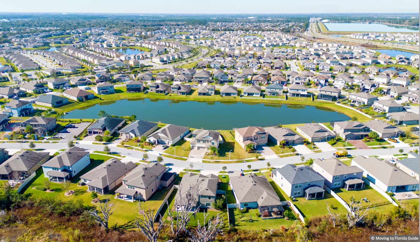 Aerical View of Single Family Homes
