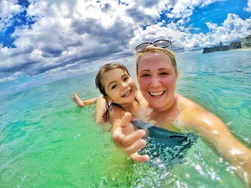 Mother and Child in the Gulf of America