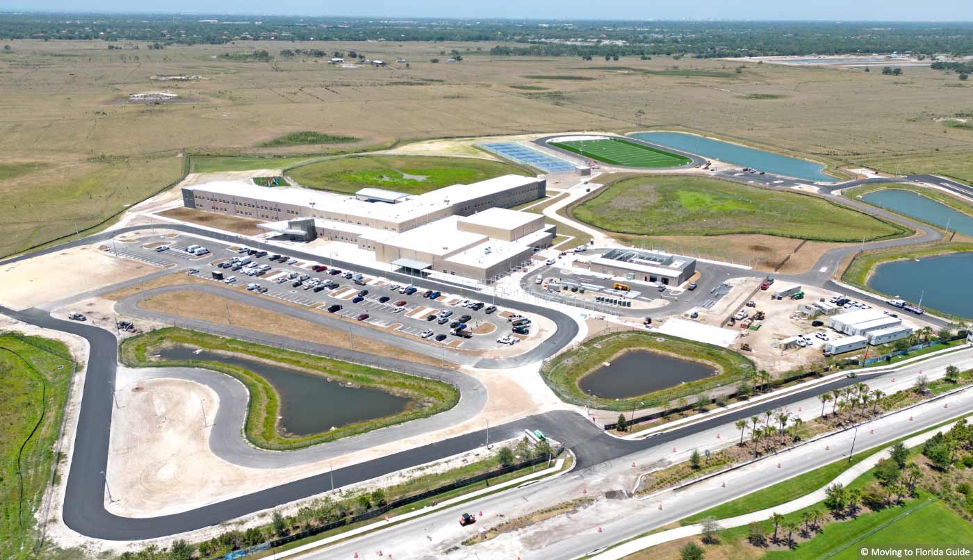 Aerial view of new Skye Ranch Sarasota County School