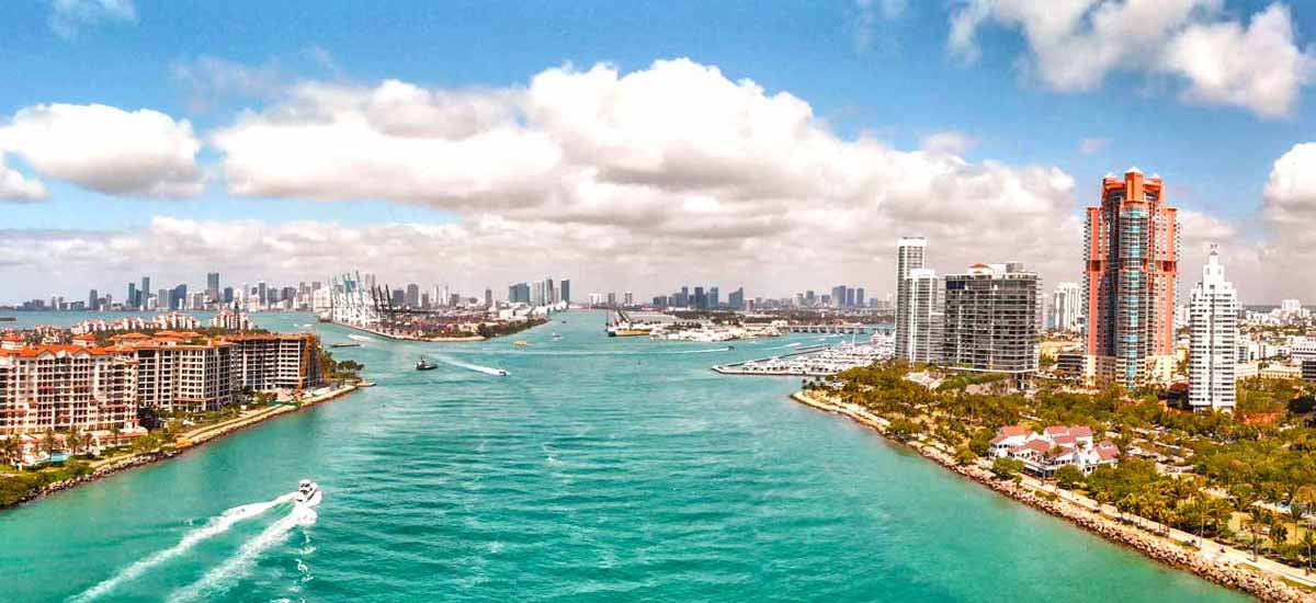 large waterway to industrial Florida port